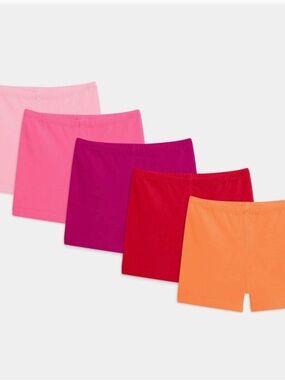 Primary Kids Cotton Cartwheel Shorts - Red, Pink, Orange, Magenta